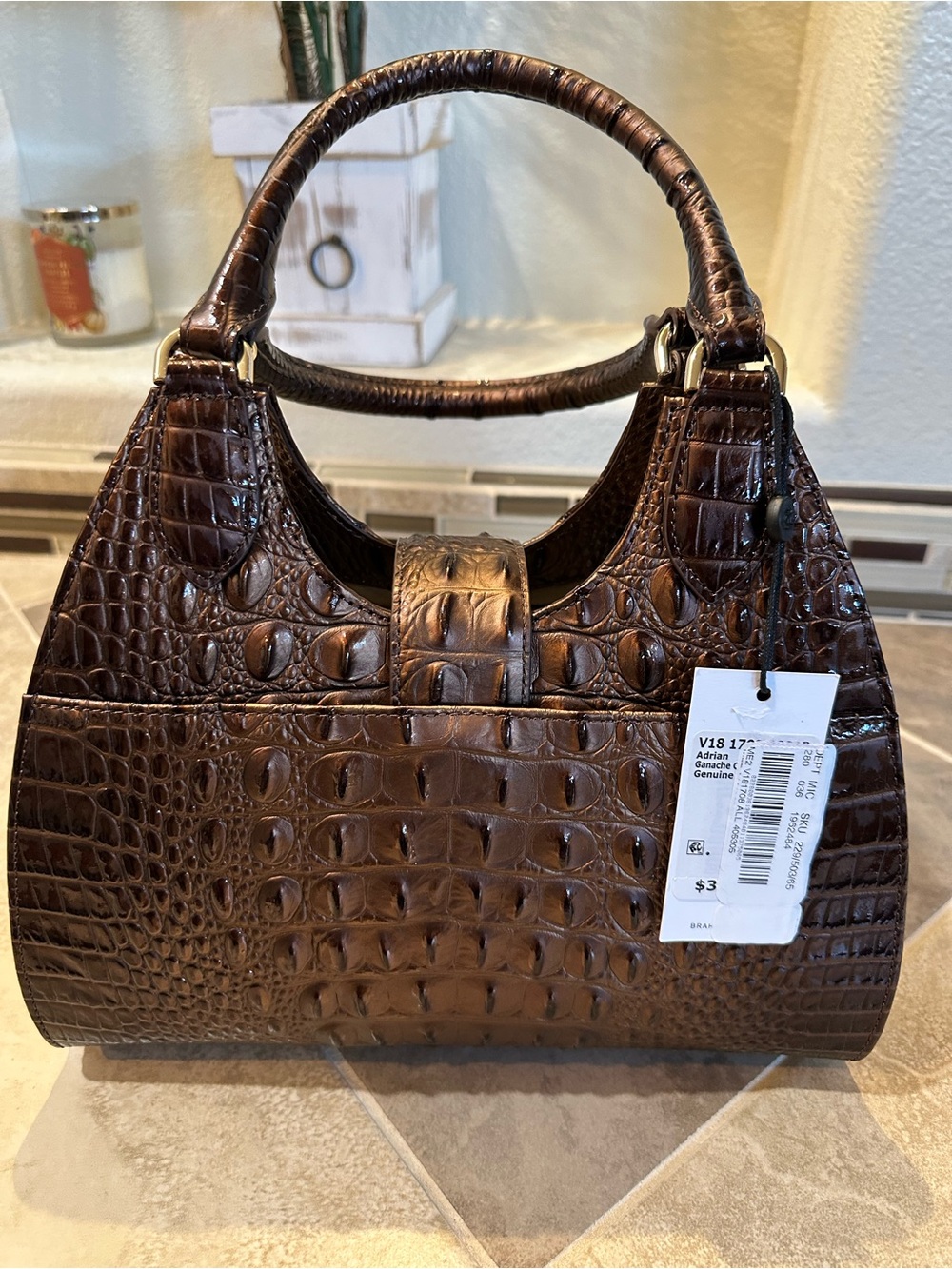 Brahmin Small Adrian Ganache Melbourne Satchel - Picture 4 of 6
